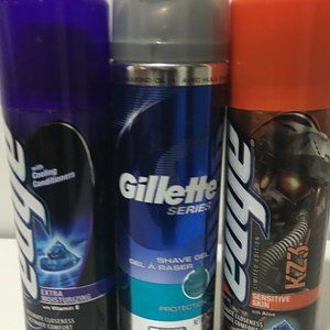 Edge & Gillette Shave Gel  -- Variety 3 PACK ~ NEW!